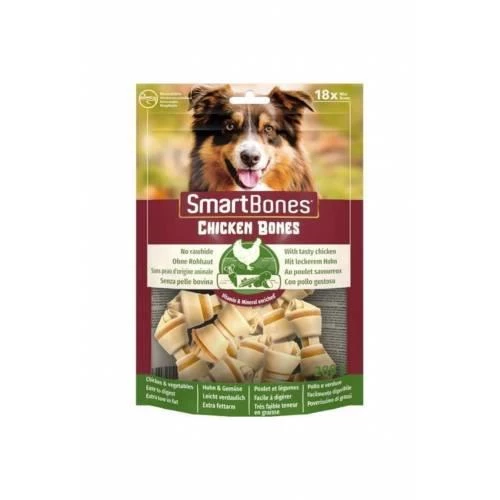 Smart Bones Tavuklu Mini Düğümlü Köpek Kemiği 288 gr 18 Adet ürün görseli 1