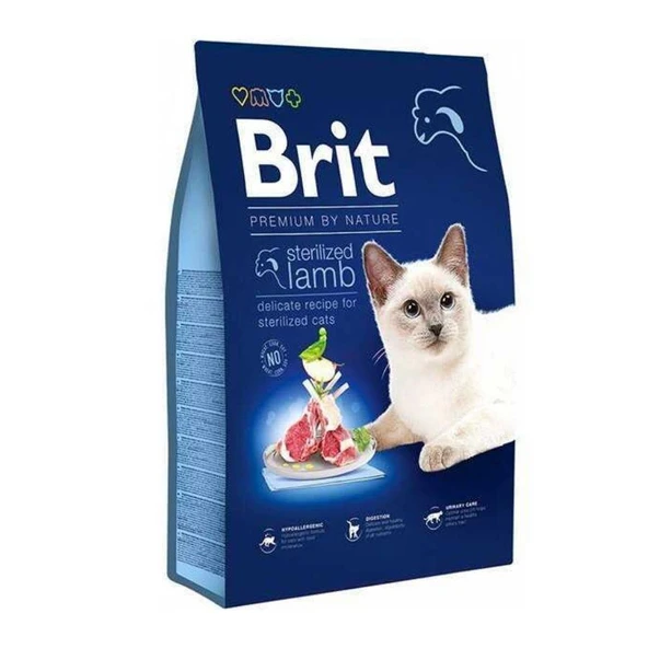 Brit Premium Kuzu Etli Kısırlaştırılmış Yetişkin Kedi Maması 8 kg ürün görseli 1