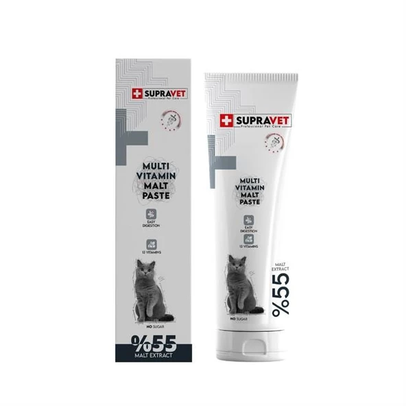 Supravet Kediler İçin Taurinli Multi Vitamin Kedi Macunu 100 gr ürün görseli 1