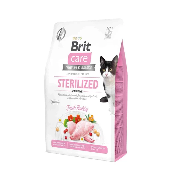 Brit Care Sensitive Tavşanlı Kısırlaştırılmış Yetişkin Kedi Maması 7 kg ürün görseli 1