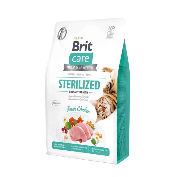 Brit Care Tahılsız Tavuk Etli Kısırlaştırılmış Üriner Destekli Yetişkin Kedi Maması 2 kg ürün görseli 1