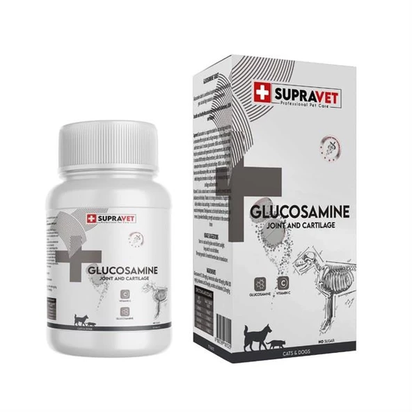 Supravet Kedi ve Köpek Eklem Sağlığı Güçlendirici Glukozamin Tablet + Vitamin C (75 Tablet) ürün görseli 1