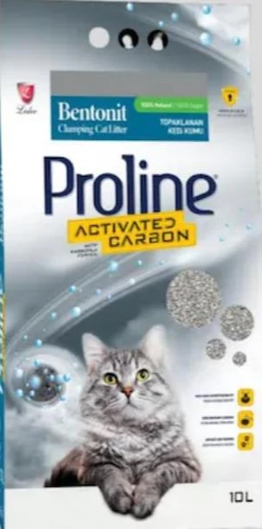 Proline Aktif Karbonlu İnce Taneli Topaklanan Bentonit Kedi Kumu 10 lt ürün görseli 1