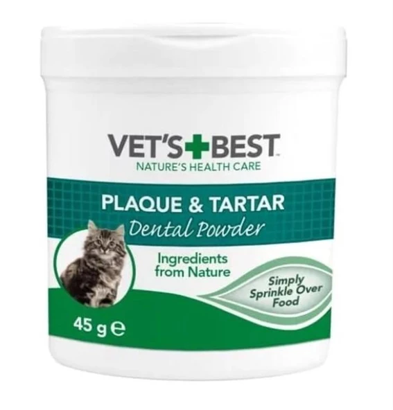 Vet's Best Kediler İçin Plak ve Tartar Ağız Bakım Tozu 45 gr ürün görseli 1