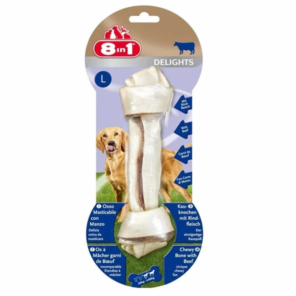 8in1 Delights Biftekli Ödül Kemiği L 85 gr ürün görseli 1