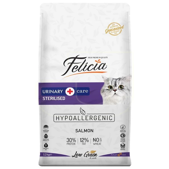 Felicia Light Somonlu Düşük Tahıllı Kısırlaştırılmış Kedi Maması 12 kg ürün görseli 1