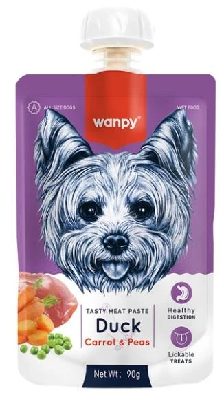 Wanpy Taze Ördekli ve Havuçlu Köpek Et Ezmesi 90 gr ürün görseli 1