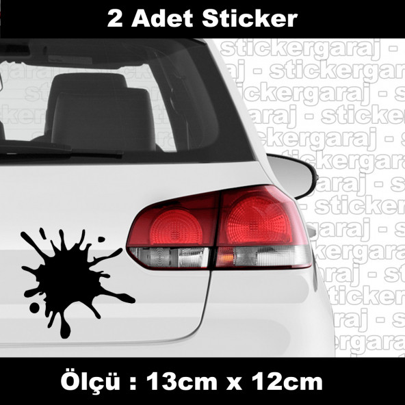 leke efecti boya görüntüsü sticker etiket - 2 adet araba kask motosiklet laptop tablet pc atv uyumlu sticker 2 adet ürün görseli 1
