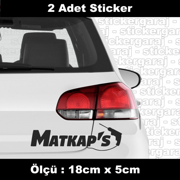Araba yazısı sticker 2ADET - araba kask motosiklet laptop tablet pc atv uyumlu sticker 2 adet ürün görseli 1