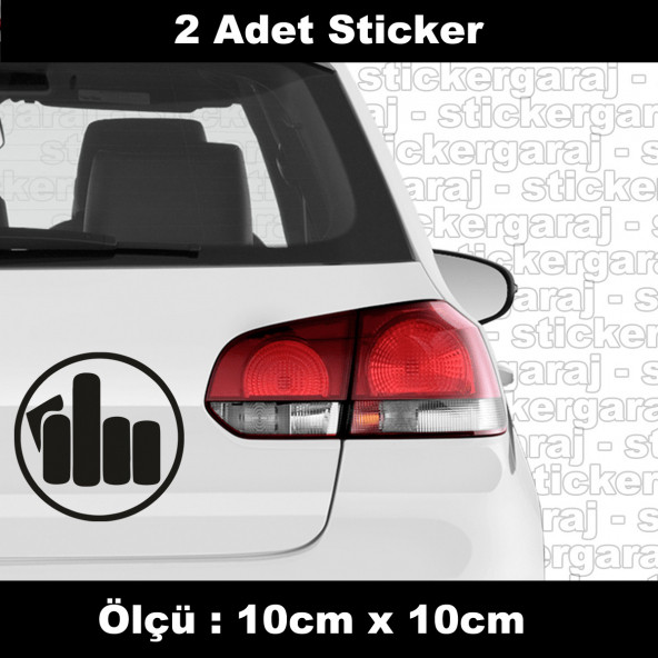el kol hareketi nahh sticker etiket -2 adet  araba kask motosiklet laptop tablet pc atv uyumlu sticker 2 adet ürün görseli 1