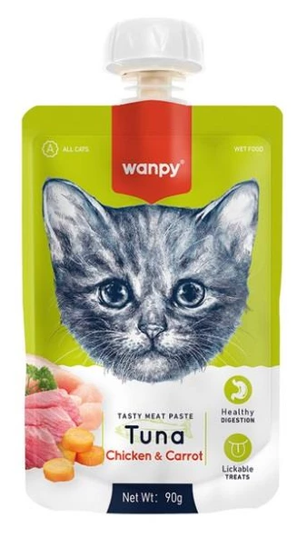 Wanpy Taze Ton Balıklı ve Tavuklu Kedi Et Ezmesi 90 gr ürün görseli 1