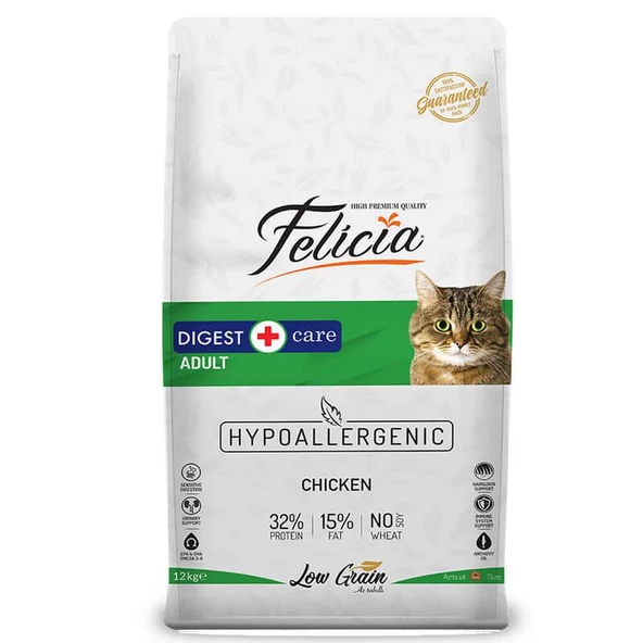Felicia Tavuklu ve Hamsili Düşük Tahıllı Yetişkin Kedi Maması 12 kg ürün görseli 1