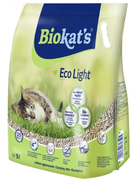 Biokats Eko Light Pelet Kedi Kumu 5 lt ürün görseli 1