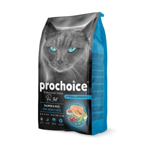 Prochoice Pro 34 Somonlu ve Pirinçli Yetişkin Kedi Maması 2 kg ürün görseli 1