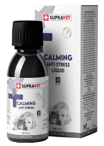 Supravet Anti Stress Kedi ve Köpekler İçin Sıvı Sakinleştirici Damla 100 ml ürün görseli 1