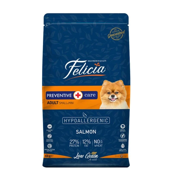 Felicia Mini Somonlu Düşük Tahıllı Hipoalerjenik Köpek Maması 6 kg (3X2 Kg) ürün görseli 1