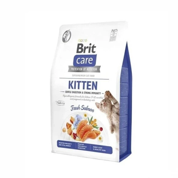 Brit Care Gentle Digestion & Strong Immunity Somonlu Tahılsız Yavru Kedi Maması 7 kg ürün görseli 1