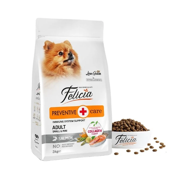 Felicia Mini Somonlu Düşük Tahıllı Hipoalerjenik Köpek Maması 3 kg ürün görseli 1