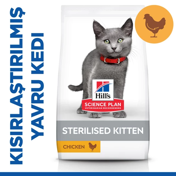 Hill's SCIENCE PLAN Kısırlaştırılmış Tavuklu Yavru Kedi Maması 3 kg ürün görseli 1