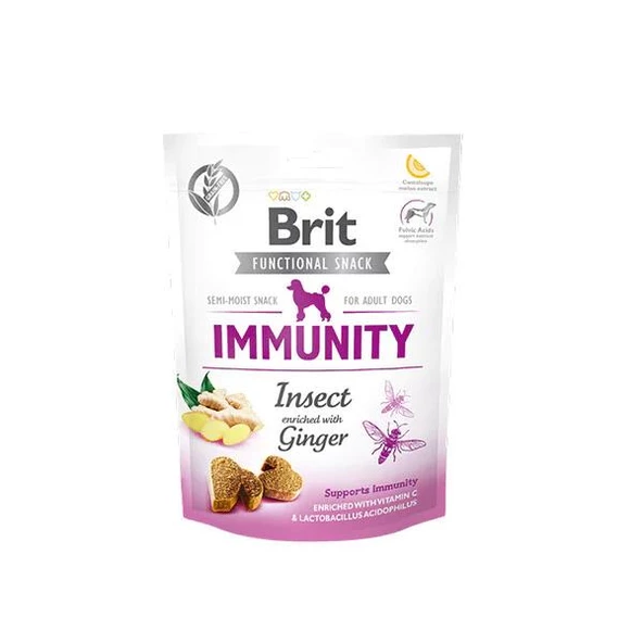 Brit Immunity Zencefilli ve Larva Proteinli Bağışıklık Destekleyici Köpek Ödülü 150 gr ürün görseli 1