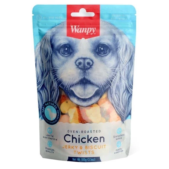 Wanpy Kalsiyumlu Gerçek Tavuk Sargılı Bisküvi Köpek Ödülü 100 gr ürün görseli 1
