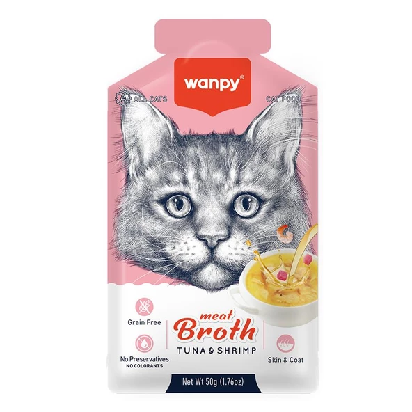 Wanpy Karides Ton Balıklı Kedi Çorbası 50 gr ürün görseli 1