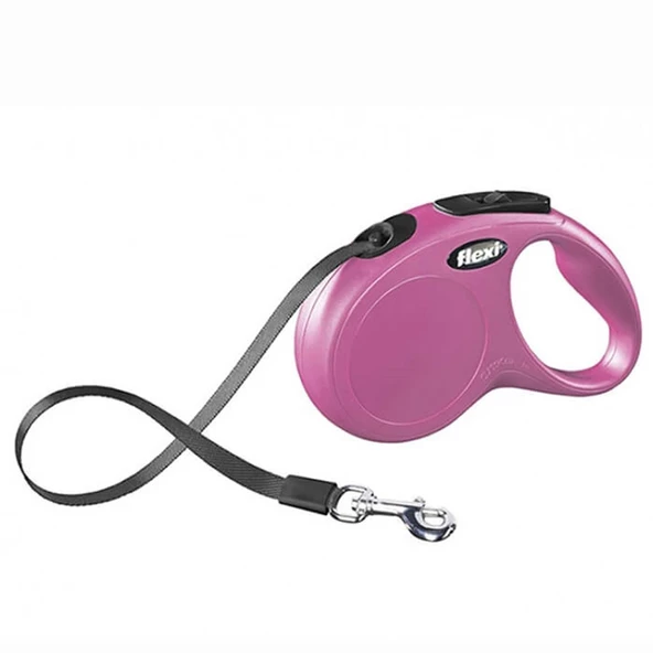 Flexi New Classic Pembe 5 mt Şerit Otomatik Tasma Small ürün görseli 1