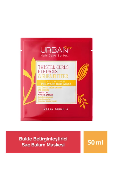 Hibiscus&shea Butter Kıvırcık Ve Dalgalı Saçlar Duş Öncesi Saç Bakım Maskesi 50ml-vegan ürün görseli 1