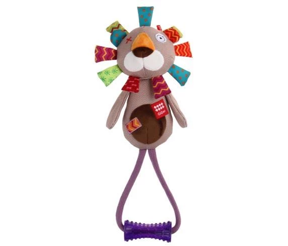 Gigwi Plush Friendz Öten Aslan Diş Kaşıyıcılı Köpek Oyuncağı 35 cm ürün görseli 1