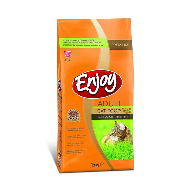 Enjoy Multicolor Renkli Tavuklu Yetişkin Kedi Maması 15 kg ürün görseli 1