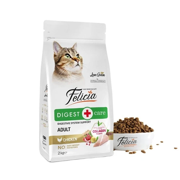 Felicia Tavuklu Az Tahıllı HypoAllergenic Yetişkin Kedi Maması 2 kg ürün görseli 1