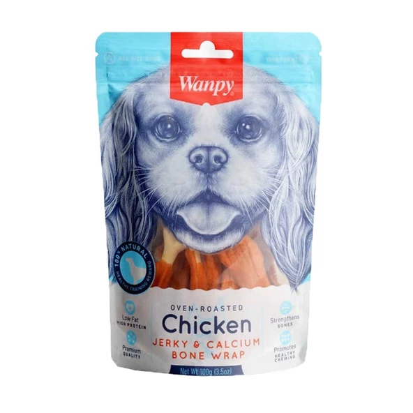 Wanpy Kalsiyumlu Gerçek Tavuk Köpek Ödülü 100 gr ürün görseli 1