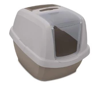 Imac Maddy Junior Üstü Açılabilen Kapalı Kedi Tuvaleti Kahverengi ürün görseli 1