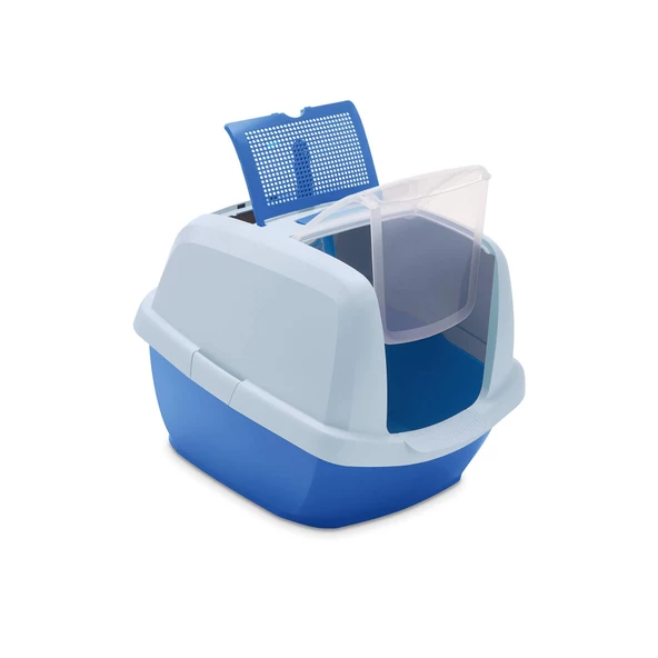 Imac Maddy Junior Üstü Açılabilen Kapalı Kedi Tuvaleti Mavi ürün görseli 1