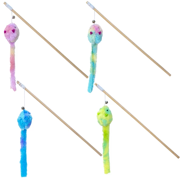 Eastland Ahşap Saplı Peluş Fareli Kedi Oltası 40 cm 1 Adet ürün görseli 1