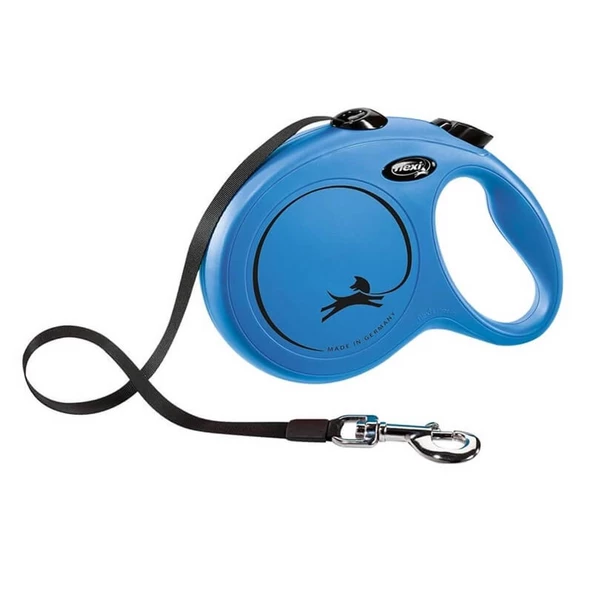 Flexi New Classic Şerit Otomatik Köpek Gezdirme Tasması Mavi L 8 mt ürün görseli 1