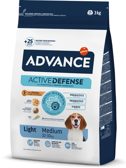 Advance Dog Medium Light Orta Irk Diyet Köpek Maması 3 kg ürün görseli 1