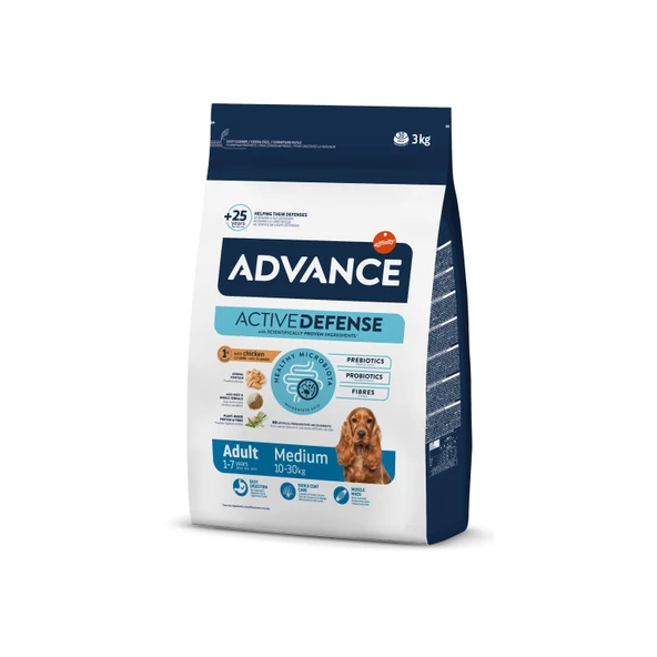 Advance Dog Medium Adult Orta Irk Yetişkin Köpek Maması 3 kg ürün görseli 1