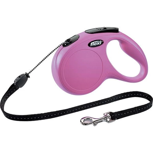 Flexi Black Design Pembe 5 mt Şerit Otomatik Köpek Tasması Large ürün görseli 1