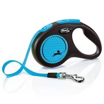 Flexi Neon Şerit Otomatik Köpek Tasması Small 5 mt Mavi ürün görseli 1
