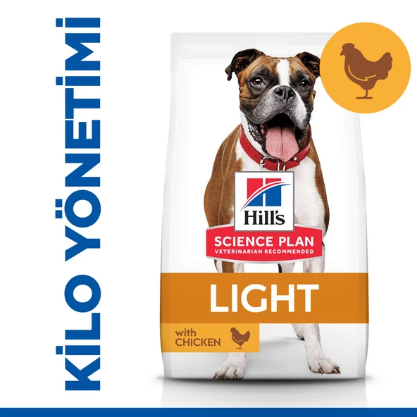 Hill's SCIENCE PLAN Light Yetişkin Orta Irk Tavuklu Köpek Maması 2,5 kg ürün görseli 1