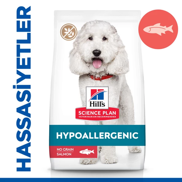 Hill's SCIENCE PLAN Hypoallergenic Somonlu Orta Irk Yetişkin Köpek Maması 2,5 kg ürün görseli 1