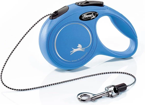 Flexi New Classic İp Otomatik Köpek Gezdirme Tasması Mavi XS 3 mt ürün görseli 1