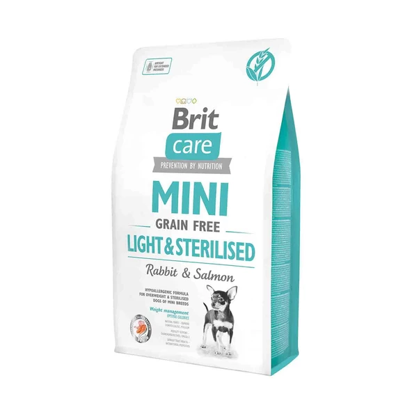 Brit Care Mini Light Kilolu Kısırlaştırılmış Köpekler İçin Tahılsız Hipoalerjenik Köpek Maması 2 kg ürün görseli 1