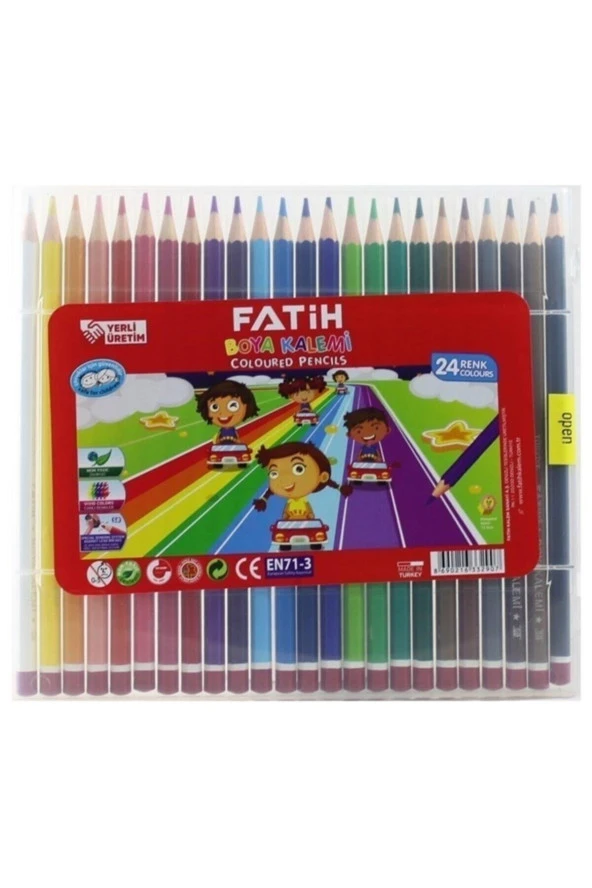 Fatih 24 Renk Tam Boy Plastik Çantalı Kuruboya ürün görseli 1