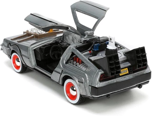 Jada Back to Future III Time Machine 1/32 Model Araba - Resim 5