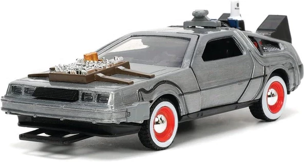 Jada Back to Future III Time Machine 1/32 Model Araba - Resim 3