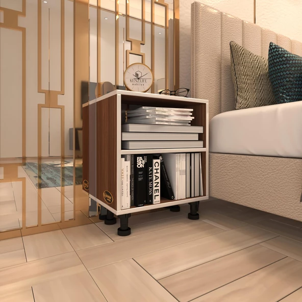 Kenzlife komodin matti cvz 48*40*40 ayarlı ayaklı komidin kitaplık ürün görseli 1