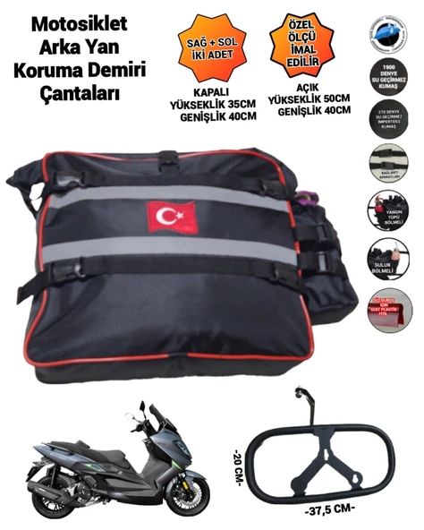 Sevbags Motosiklet Arka Yan Koruma Demiri Çantaları ürün görseli 1