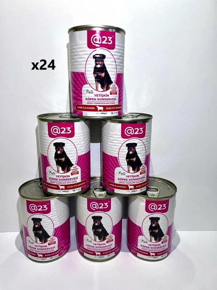 @23 Yetişkin Köpek Konservesi Kuzu Eti  Aromalı 415 g x 24 adet ürün görseli 1